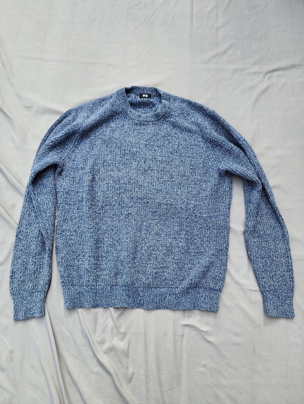 Uniqlo Sweater Mens Large Cotton Blend Cable Knit Pullover Jumper Crewneck